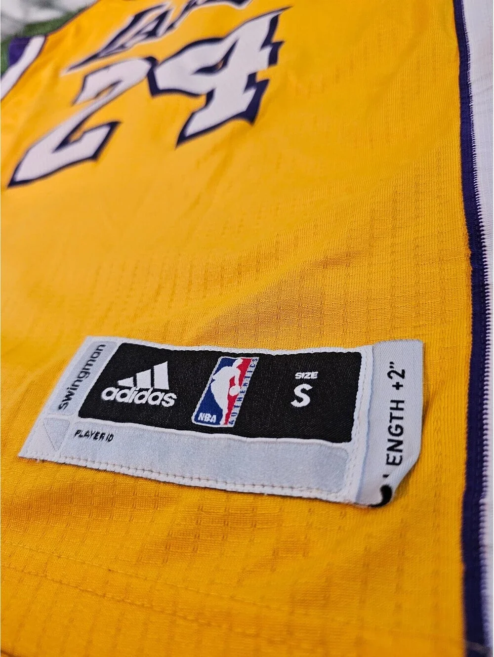 Authentic Los Angeles Lakers #24 Kobe Bryant NBA Swingman Jersey Size S